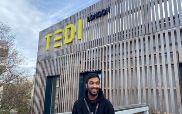Shafeen spending time on campus at TEDI-London